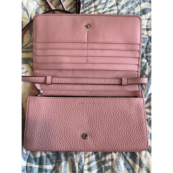 Marc Jacobs Gotham Crossbody Wallet on Strap Bag Leather  Pink Fleur, $398 - Picture 7 of 10